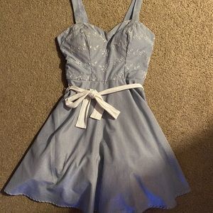 Blue and white vintage dress